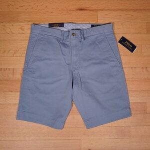 Polo Ralph Lauren Blue Chino Shorts Size 30 Cotton Elastane Brand New